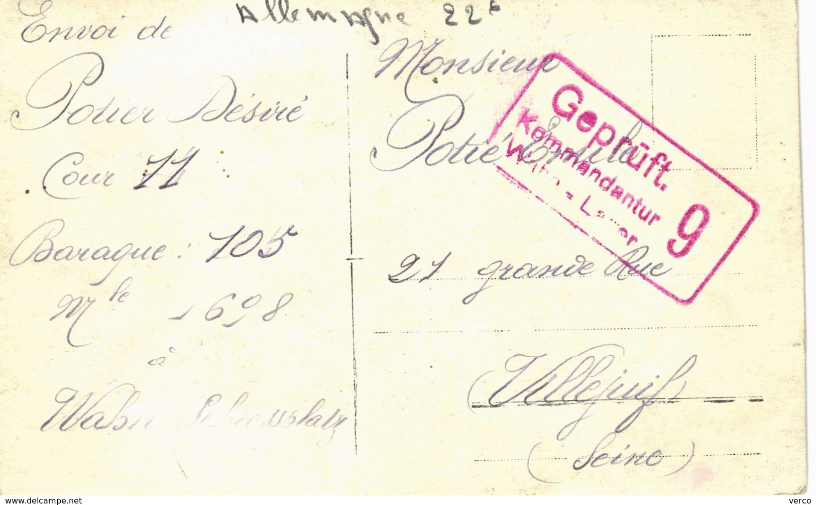 Carte Postale Ancienne De WAHN SCHIESSPLATZ - Autres & Non Classés