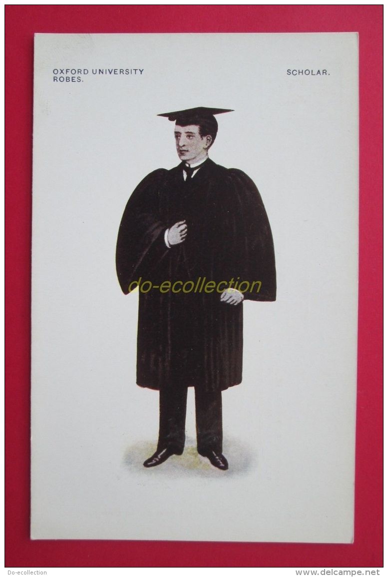 CPA OXFORD University Robes Scholar Old Postcard England UK Angleterre - Oxford
