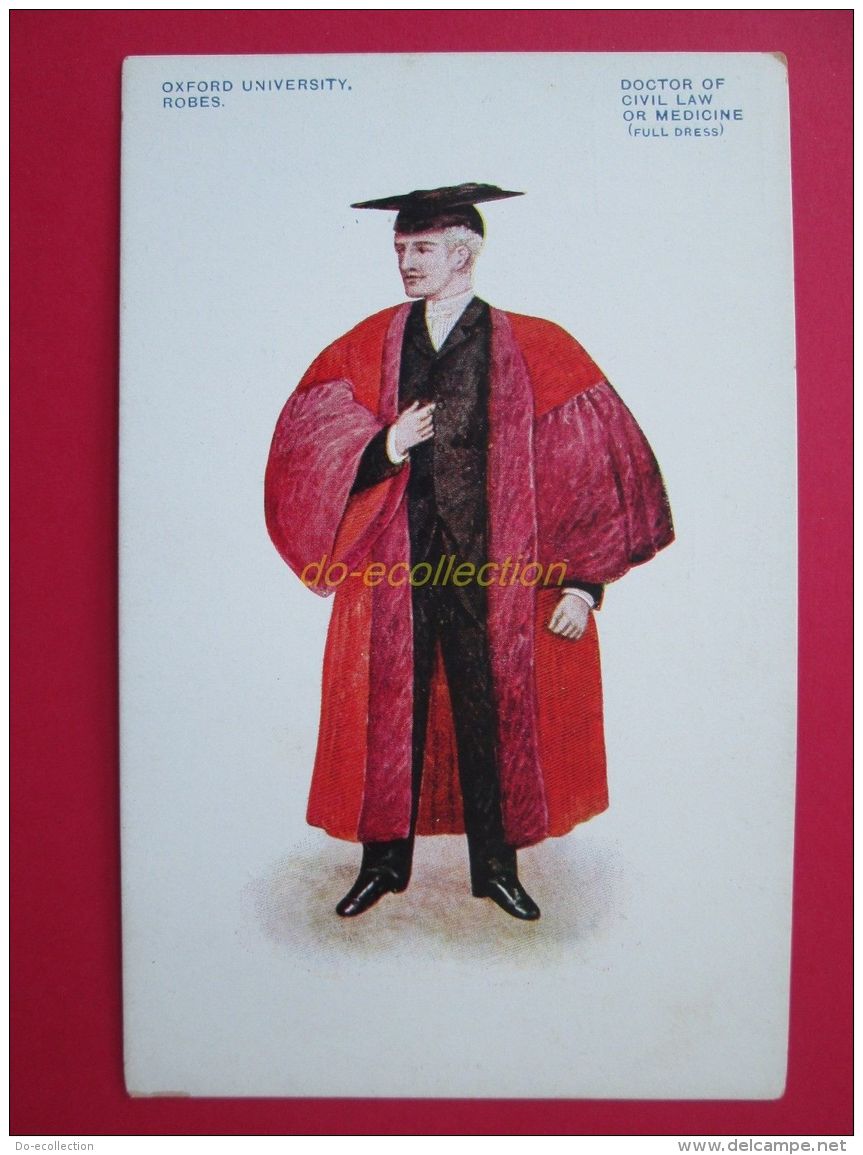 CPA OXFORD University Robes Doctor Civil Law Medicine Old Postcard England UK - Oxford