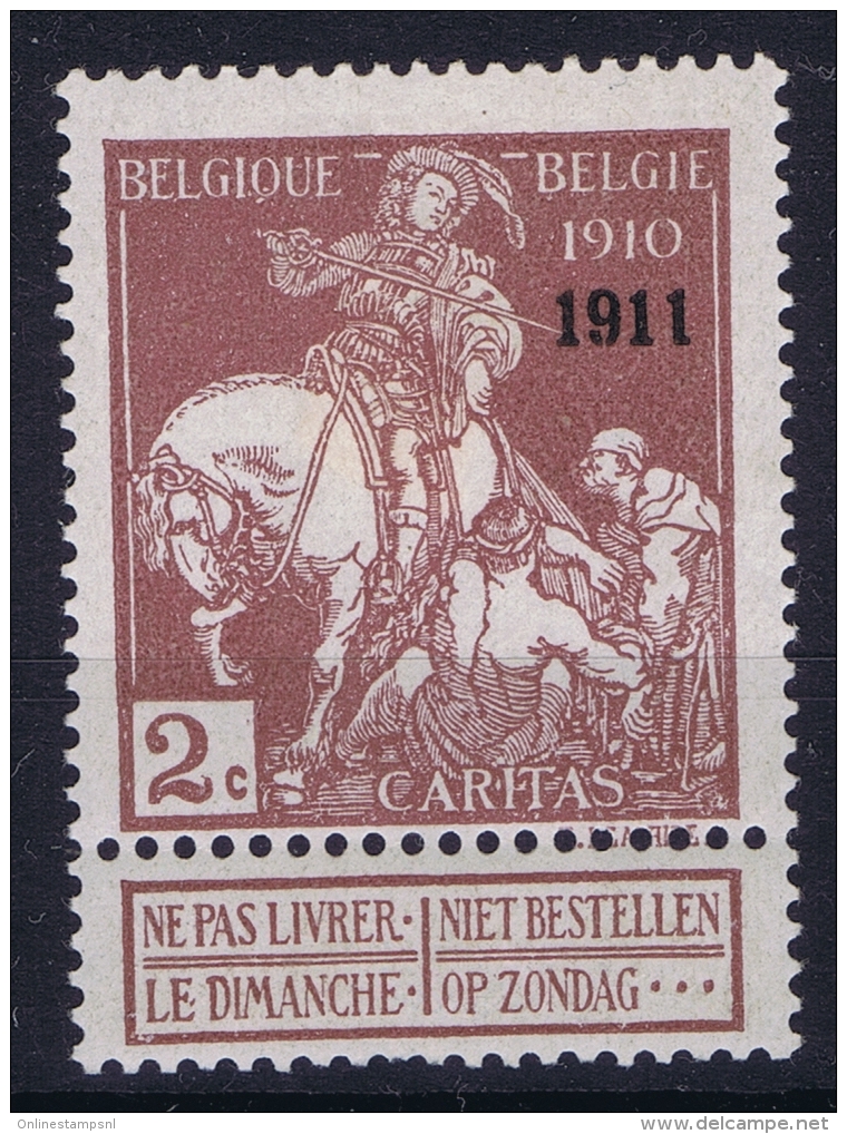 Belgium  OBP  95    1911 MH/* Falz/ Charniere - 1910-1911 Caritas