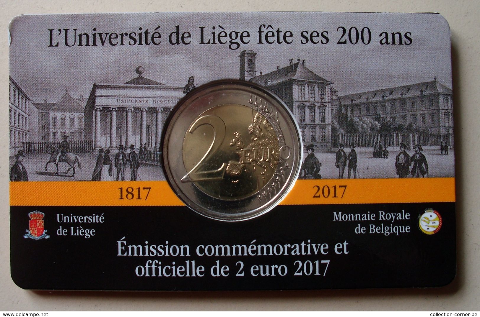 Belgie 2 Euro, Luik - Liege 2017, UNC In Coincard - België