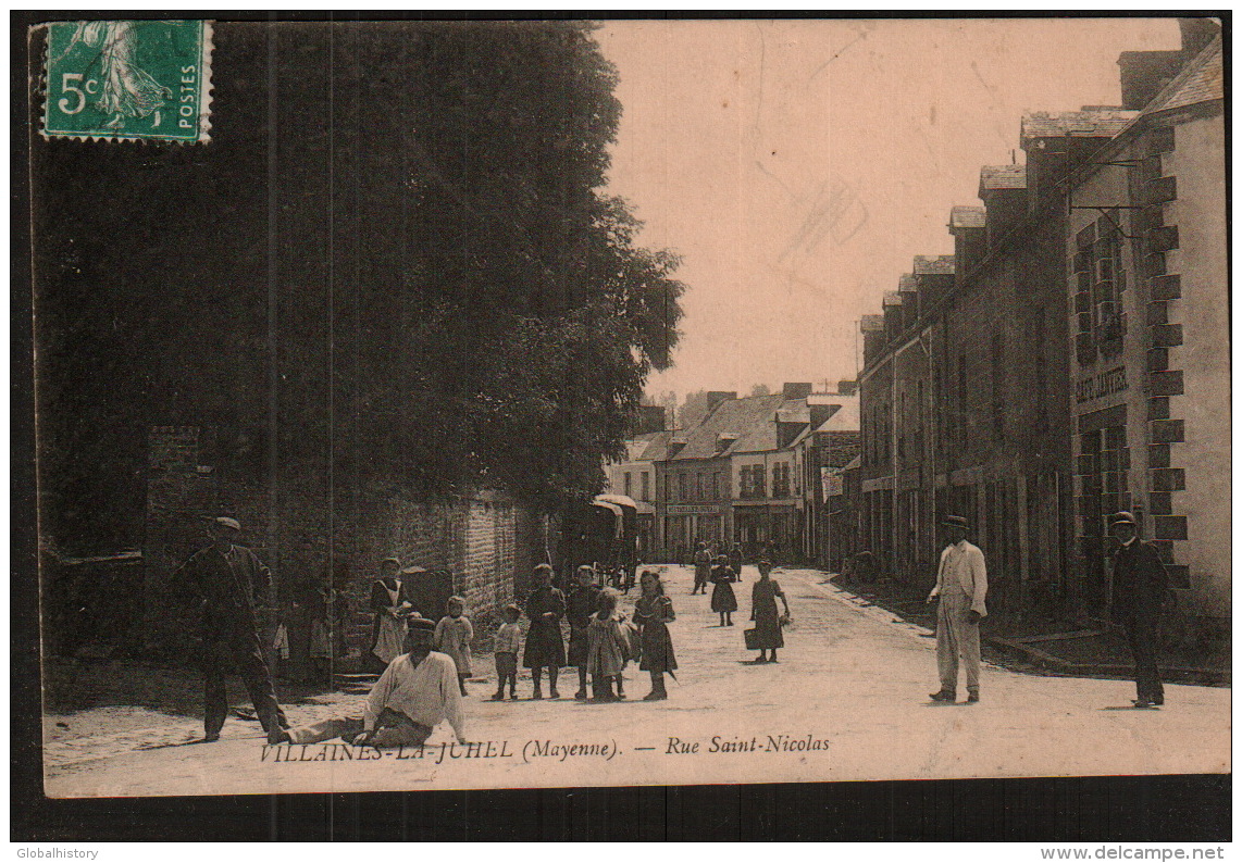 DD1602  FRANCE  VILLAINES LA JUHEL RUE SAINT NICOLAS  POSTCARD - Villaines La Juhel