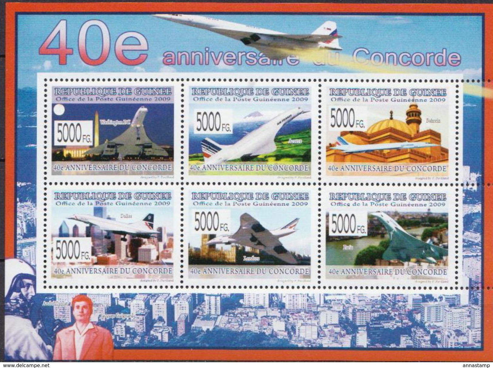 Guinea MNH Concorde Sheetlet And SS - Concorde