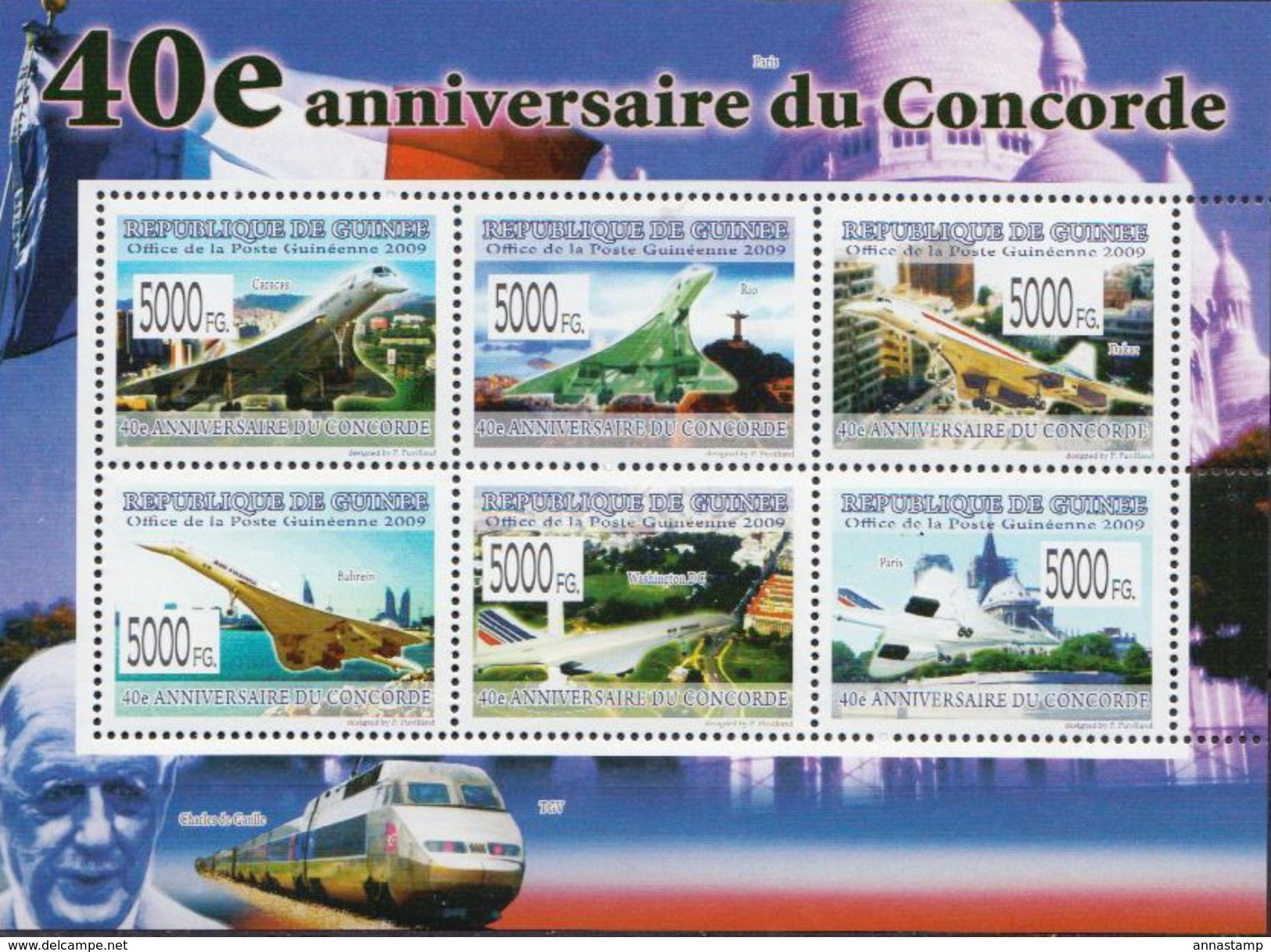 Guinea MNH Concorde Sheetlet And SS - Concorde