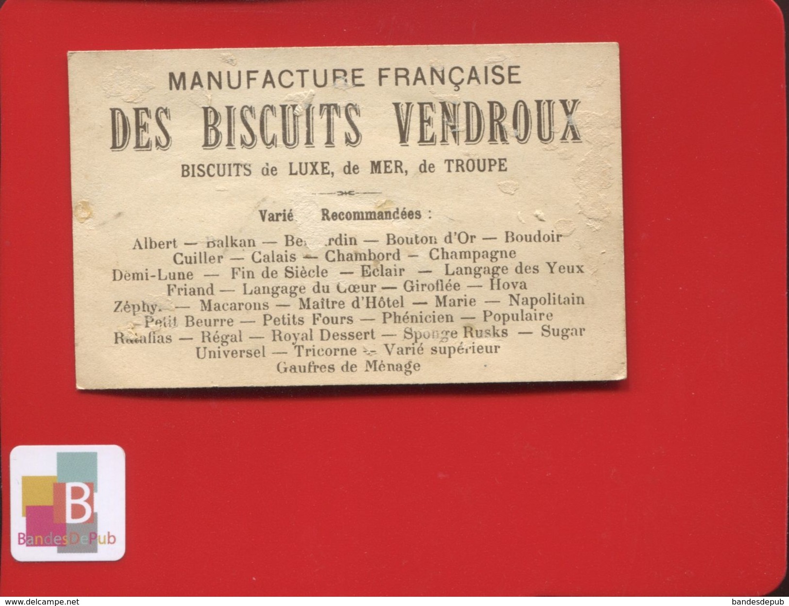Calais Biscuits Vendroux Manufacture Jolie Chromo Jardinier Escargots Moitié Droite à Colorier - Vendroux