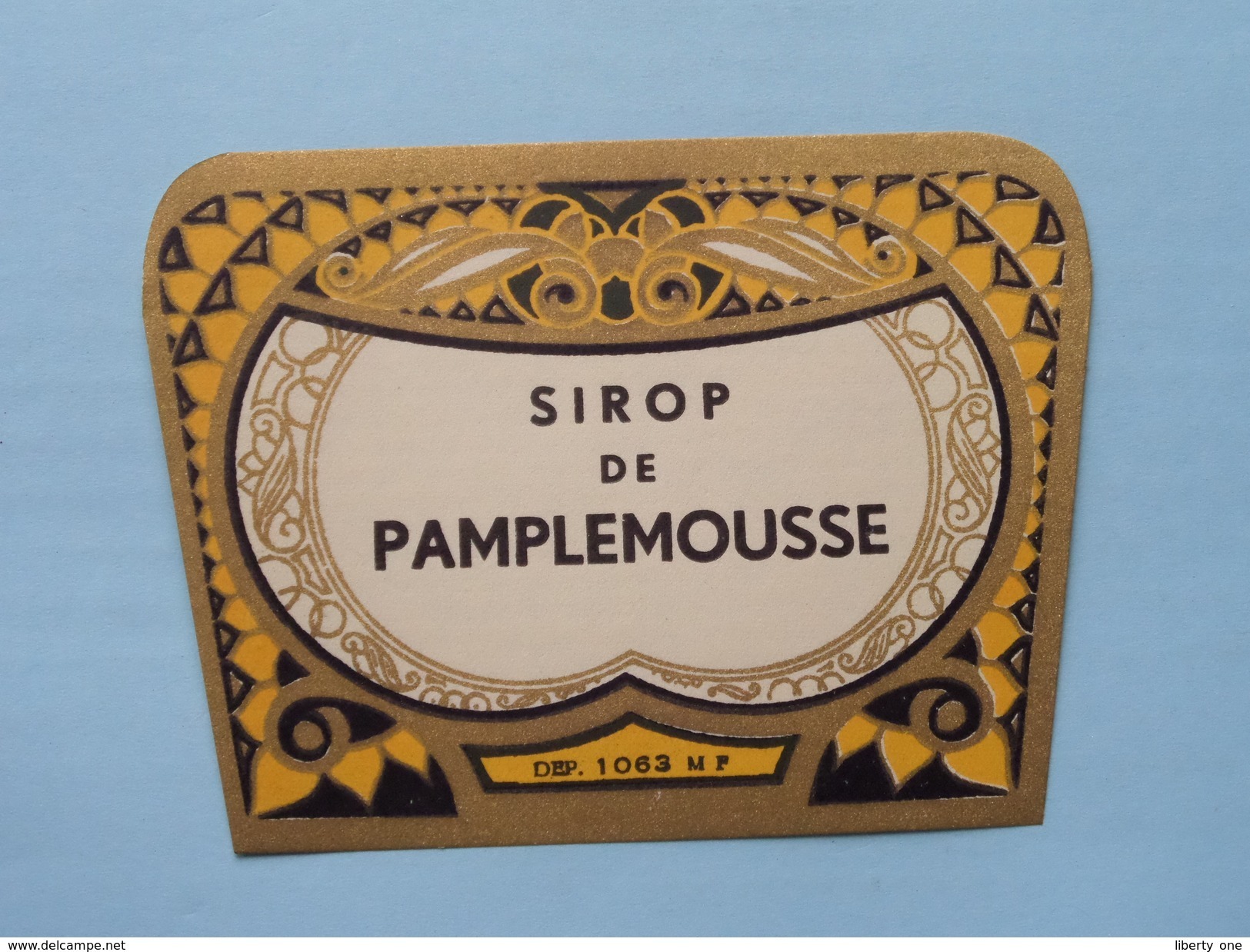 Sirop De PAMPLEMOUSSE - Dép. 1063 - M F ( Details Op Foto ) !! - Autres & Non Classés