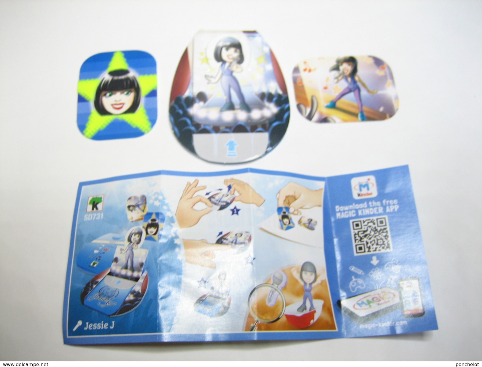 KINDER SD731 TEEN IDOLS Stickers Et Cards Jessie J+ BPZ - Inzetting