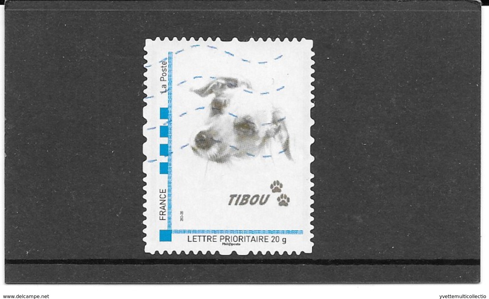 FRANCE.TIMBRE COLLECTOR PERSONNALISE OBLITERE " CHIEN TIBOU".MONTIMBRAMOI. LETTRE PRIORITAIRE 20 G - Sonstige & Ohne Zuordnung