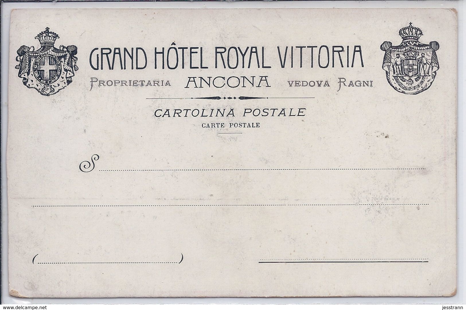 ANCONA- PANORAMA DELLA CITA-CARTE EDITEE PAR LE GRAND HOTEL ROYAL VITTORIA-RECT/VERSO- - Ancona