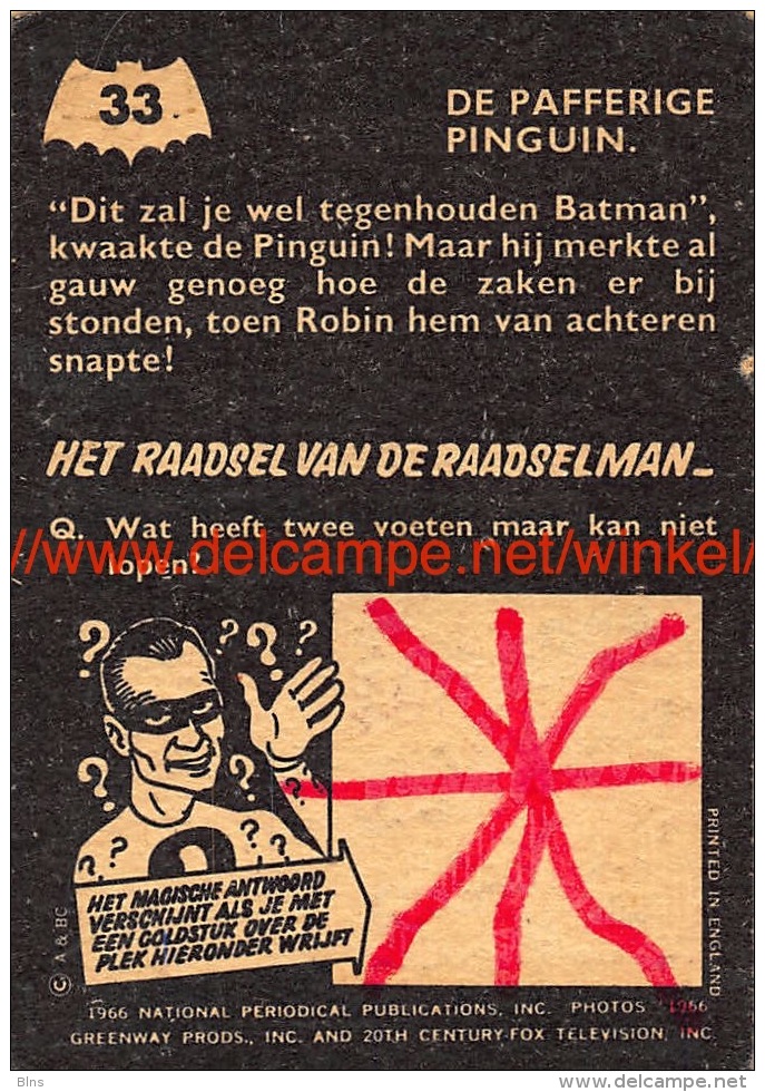 Batman 1966 Nr. 33 - Pinguin - Andere & Zonder Classificatie