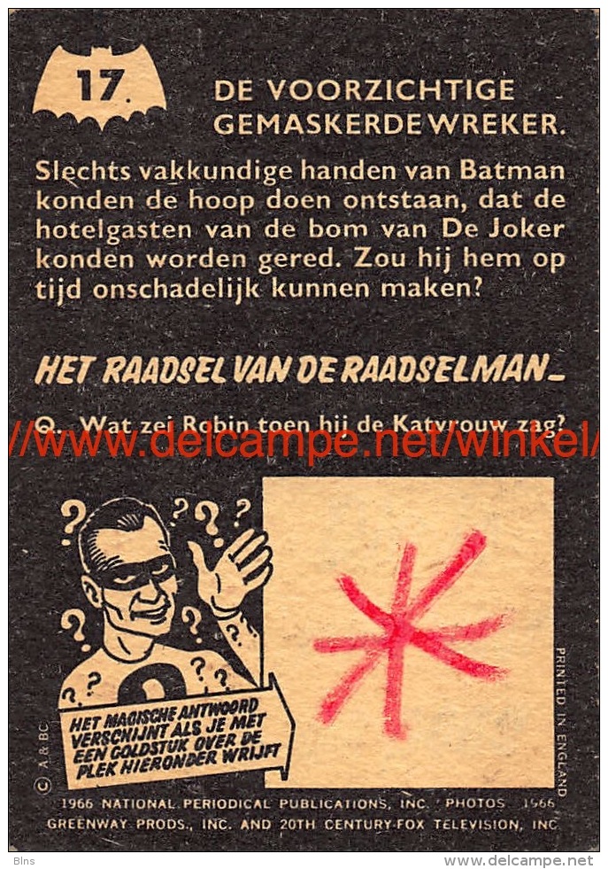 Batman 1966 Nr. 17 - Adam West - Andere & Zonder Classificatie