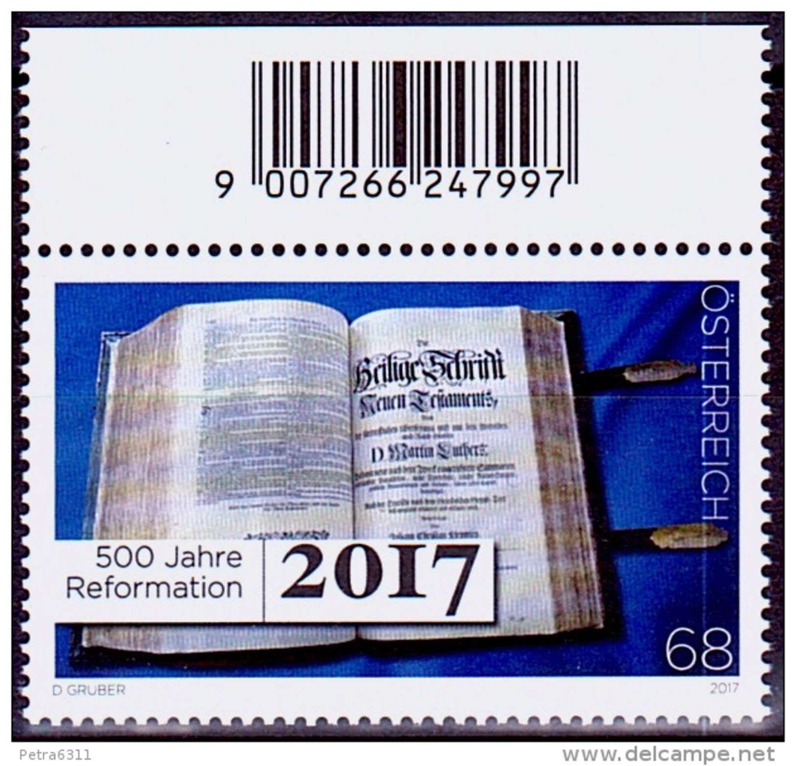 Austria Österreich 2017 500. Jahrestag Der Reformation  MNH / ** / POSTFRISCH - Ungebraucht