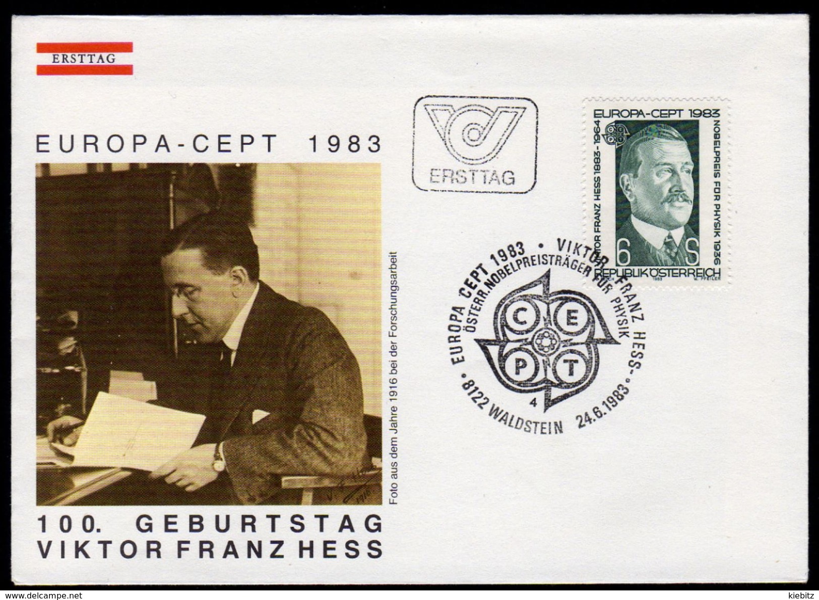 ÖSTERREICH 1983 - Viktor Franz Hess / Nobelpreis Physik / Europa CEPT - SStp.FDC - Physique
