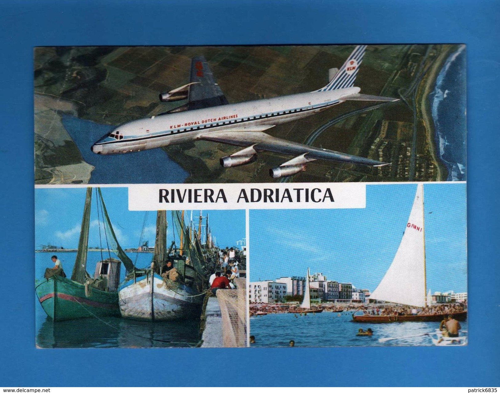 RIVIERA ADRIATICA , AEREI - BARCHE.  Viaggiata 1974 Vedi Descrizione.  (F) - 1946-....: Moderne