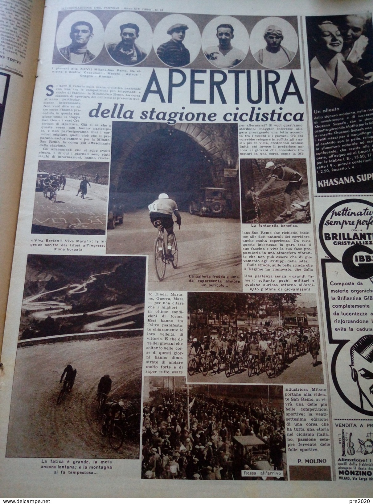 ILLUSTRAZIONE DEL POPOLO 1934 ORVIETO CICLISMO ASTRUA GRAGLIA - Other & Unclassified