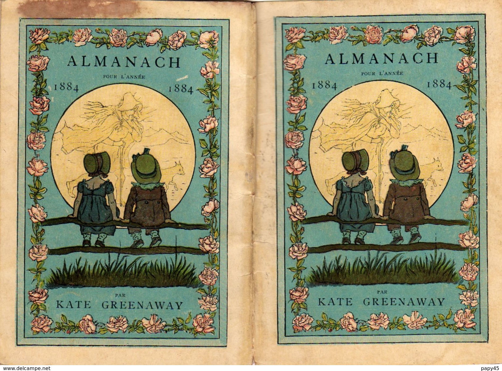 ALMANACH - CALENDRIER  1884   Par KATE GRENAWAY - Petit Format : ...-1900