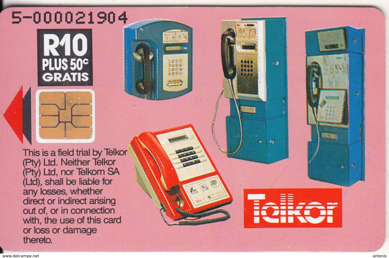 SOUTH AFRICA - Telkor Cardphones, Pink Faces, Telkor Trial Card, Tirage 2000, Used - Sudafrica