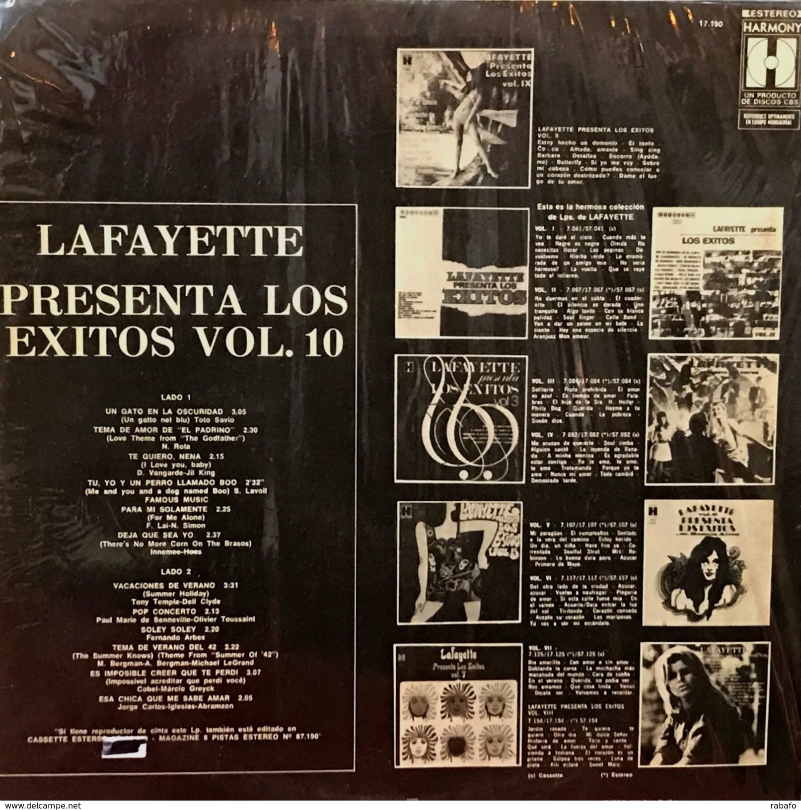 LP Argentino De Lafayette Año 1972 - Instrumental