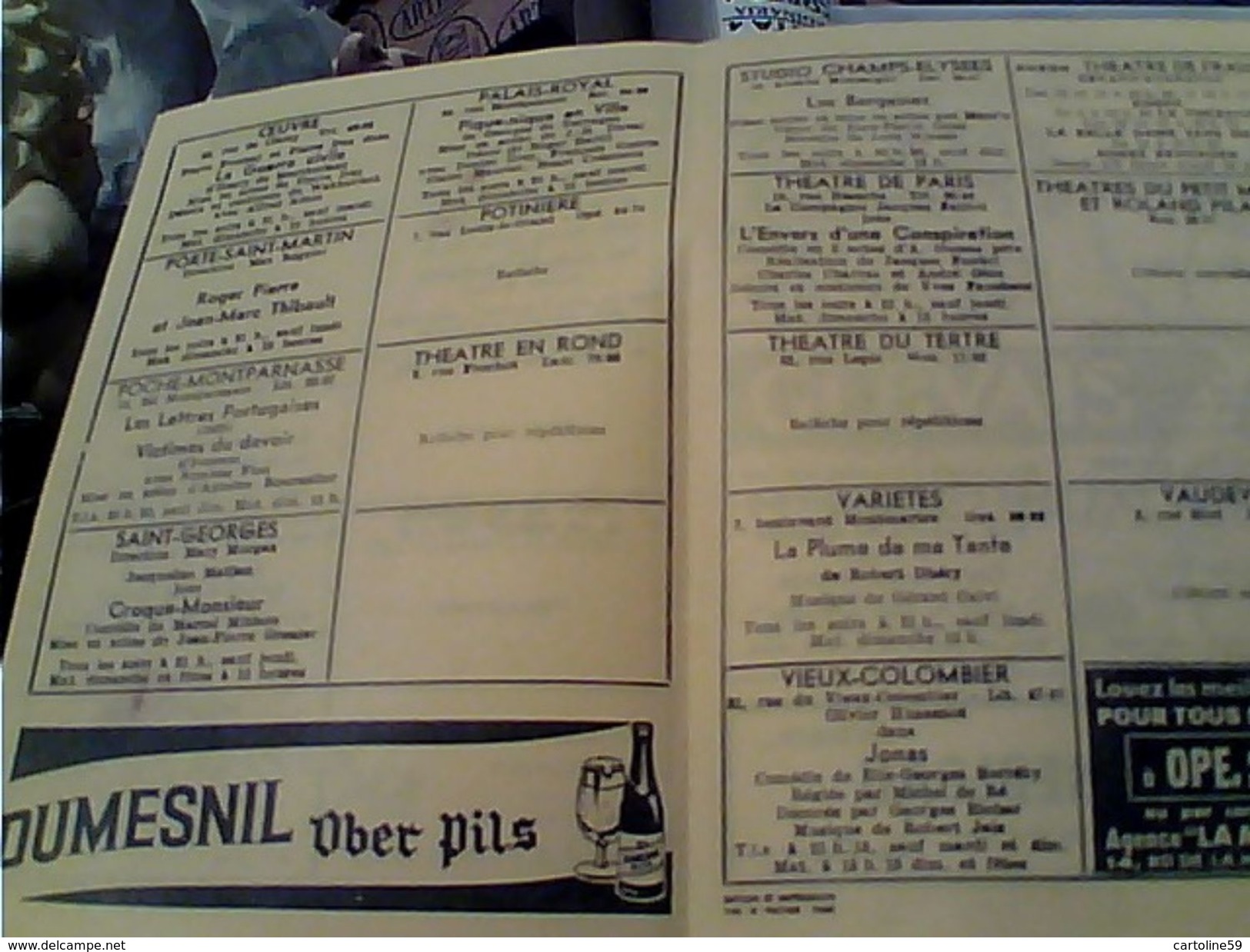 PARIGI PROGRAMME ANCIEN PROGRAMMA PUBBLICITA 1965. 46 SPECTACLES DE PARIS SCHWEPPES INDIAN TONIC  GC14508 - Programmes