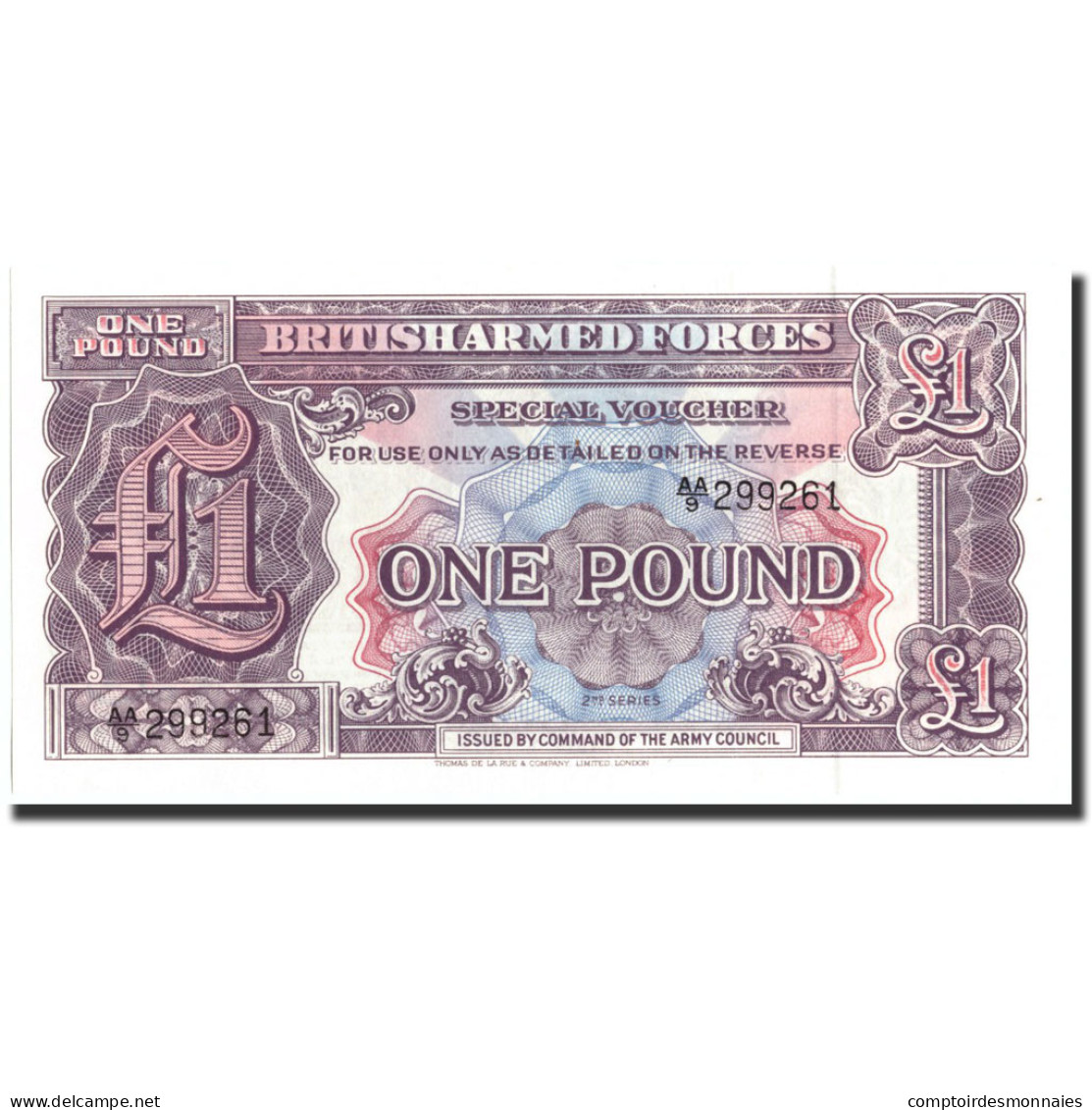 Billet, Grande-Bretagne, 1 Pound, Undated, Undated, KM:M22b, NEUF - British Armed Forces & Special Vouchers
