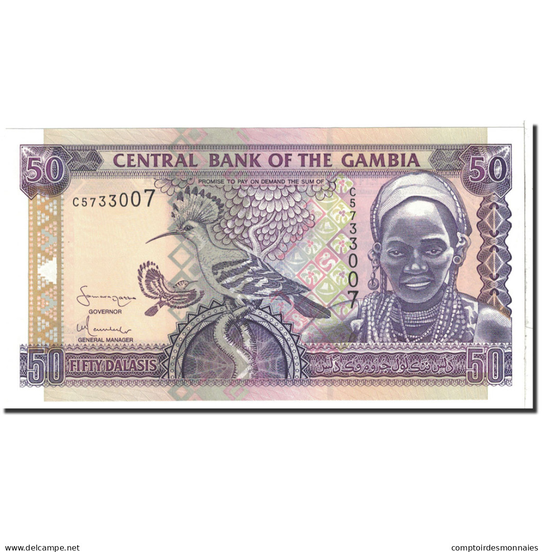 Billet, The Gambia, 50 Dalasis, 2001, Undated, KM:23c, NEUF - Gambia