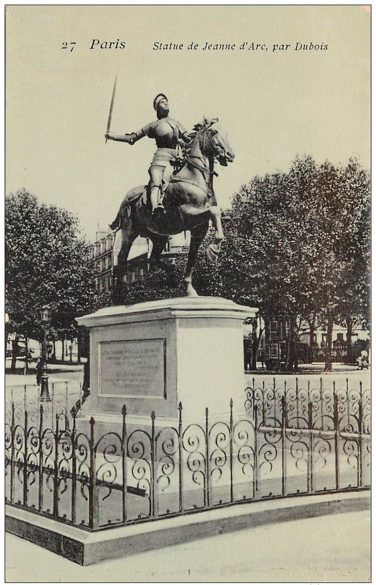 75 - PARIS -   STATUE DE  JEANNE D'ARC PAR DUBOIS - Autres & Non Classés