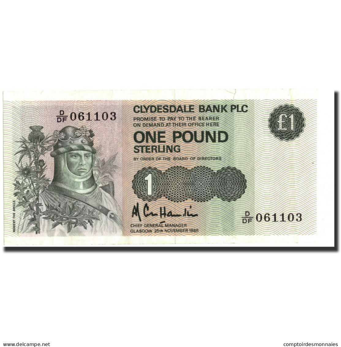 Billet, Scotland, 1 Pound, 1985, 1985-11-25, KM:211c, TTB+ - 1 Pound