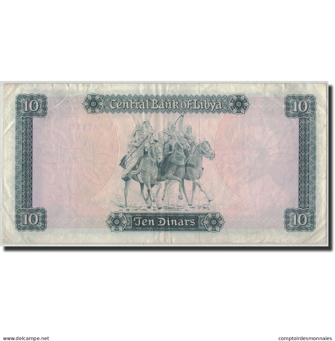 Billet, Libya, 10 Dinars, Undated (1972), KM:37b, TTB - Libye