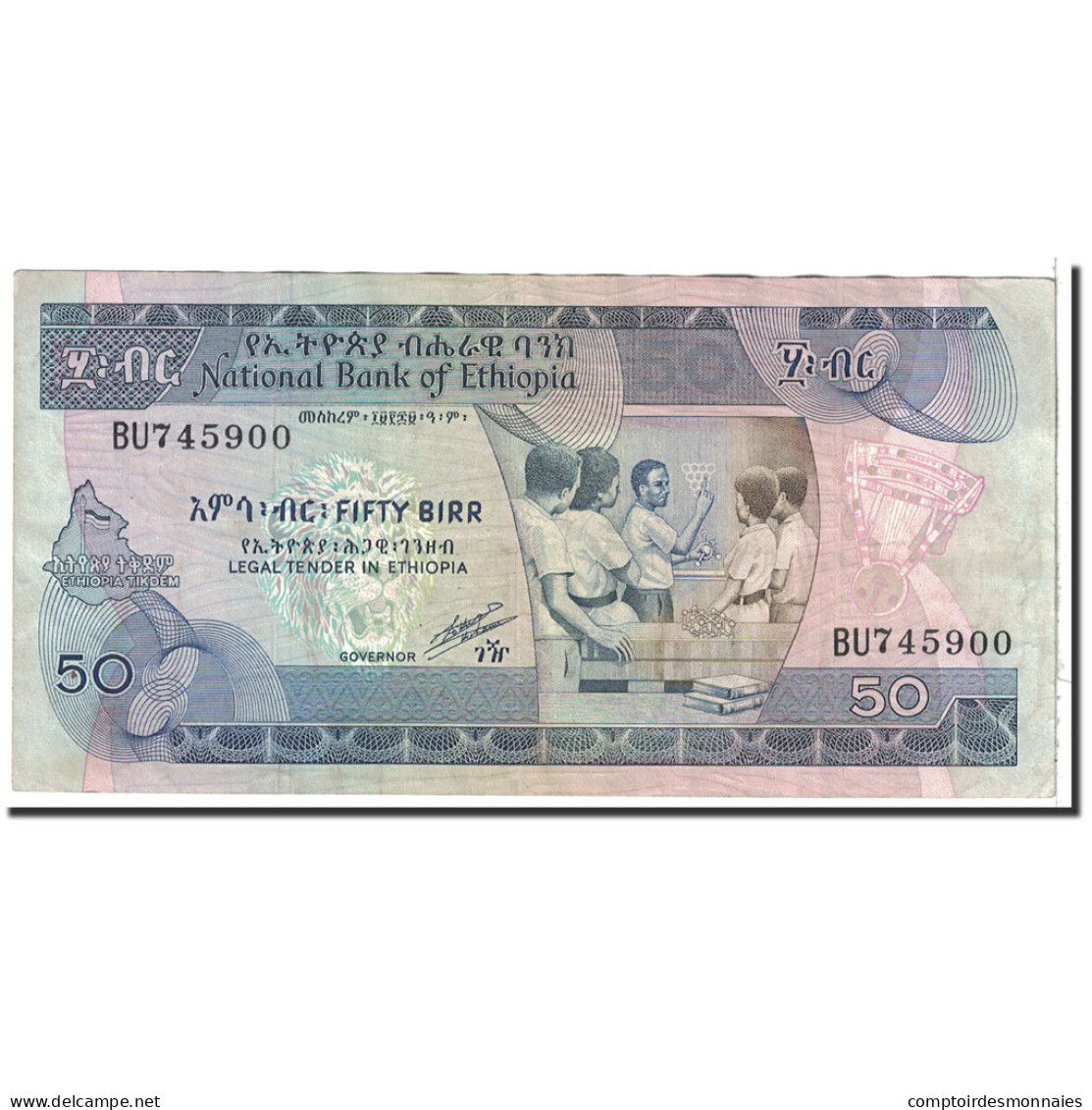 Billet, Éthiopie, 50 Birr, 1991, Undated, KM:44b, TTB - Ethiopie