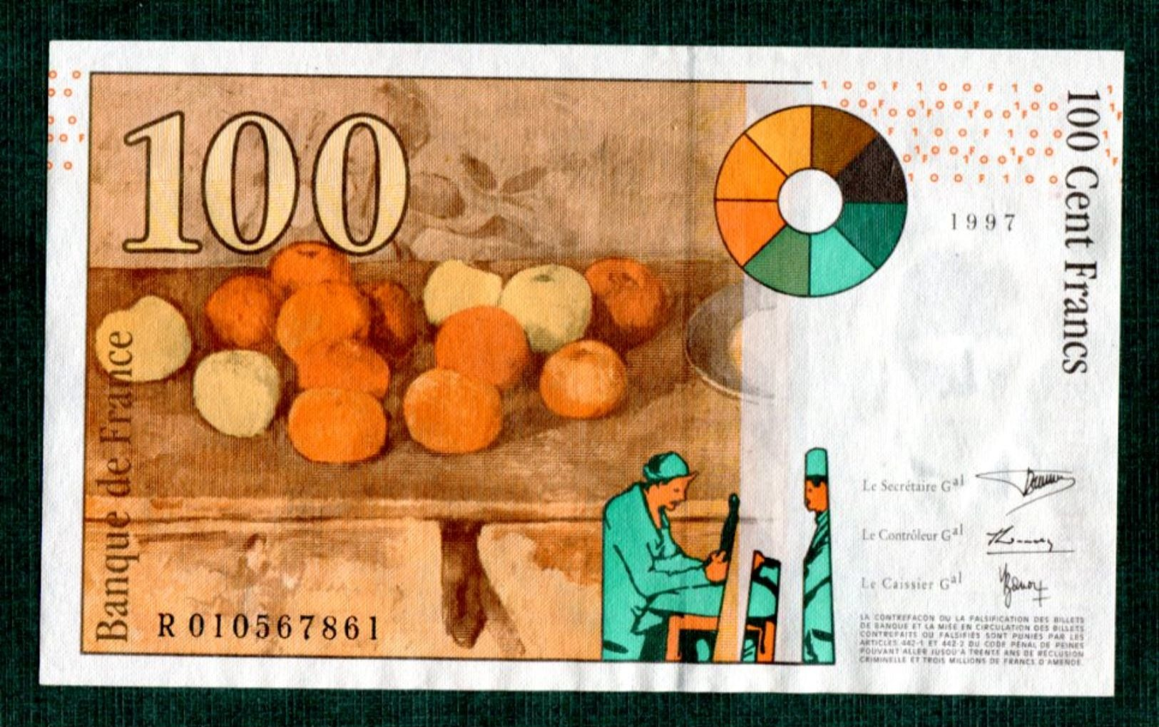100  Fr   1997   Sup - 100 F 1997-1998 ''Cézanne''