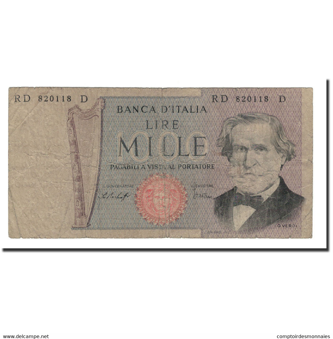 Billet, Italie, 1000 Lire, 1969-1981, 1979-05-10, KM:101f, B - 1000 Lire