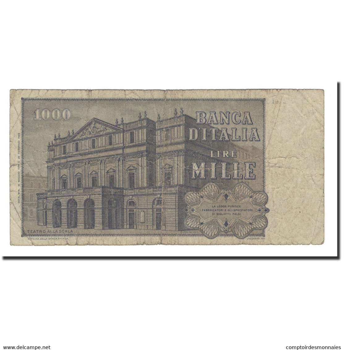 Billet, Italie, 1000 Lire, 1969-1981, 1979-05-10, KM:101f, B - 1000 Lire