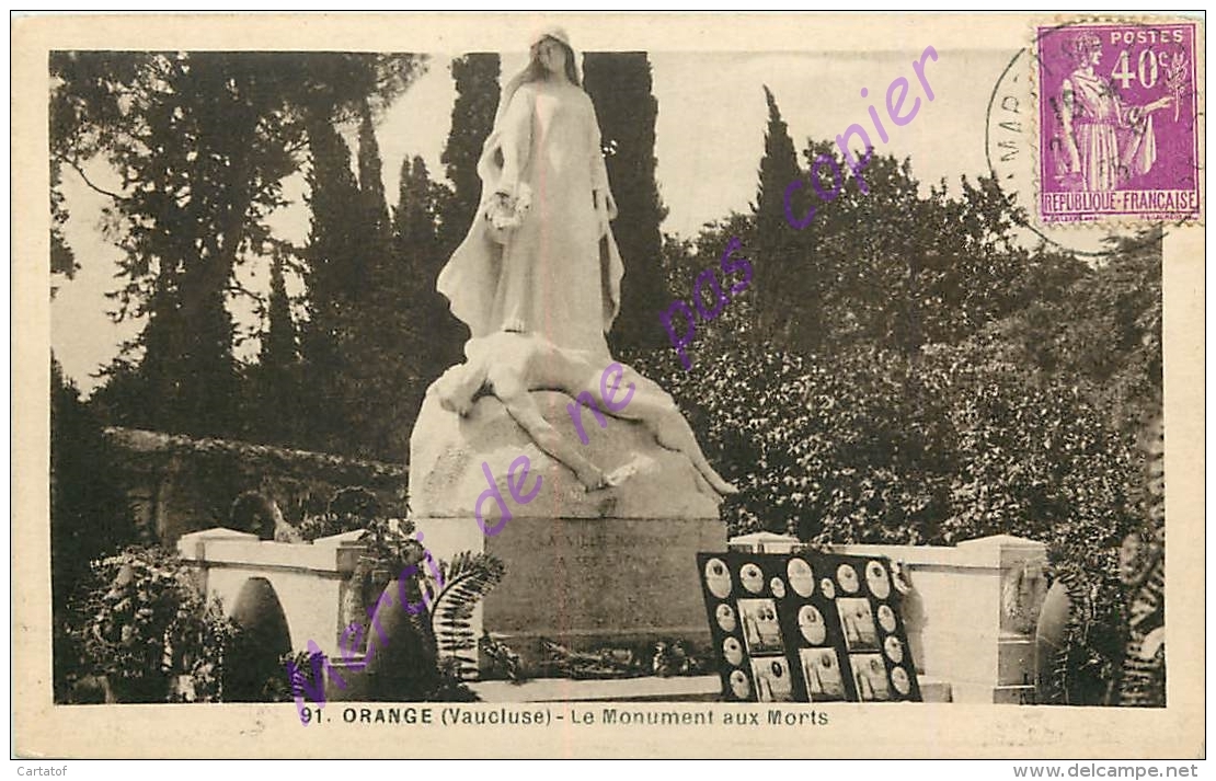 84. ORANGE . Le Monument Aux MOrts . - Orange