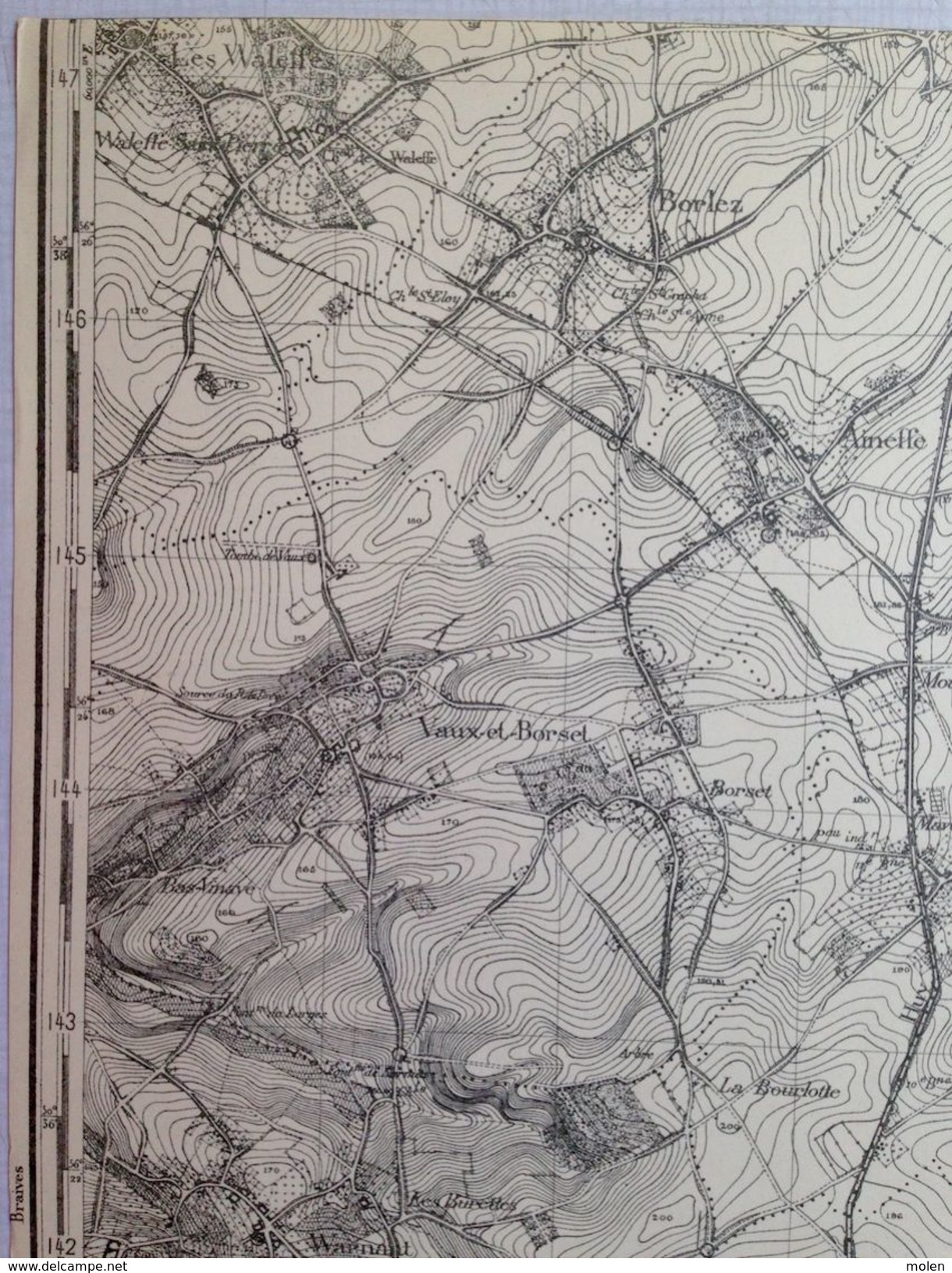 CARTE D ETAT MAJOR 41/7 De 1904 JEHAY-BODEGNEE VERLAINE HANEFFE VILLERS-LE-BOUILLET JEHAY AMAY VINALMONT WARNANT S683 - Verlaine