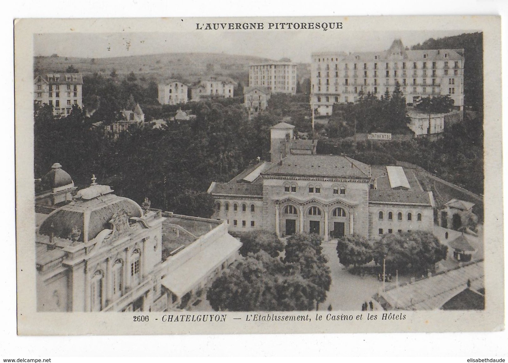 1936 - PAIX Avec BANDE PUB "CHUTE DES CHEVEUX" ISSUE De CARNET Sur CP De CHATELGUYON (PUY DE DOME) DAGUIN => ORANGE - Briefe U. Dokumente