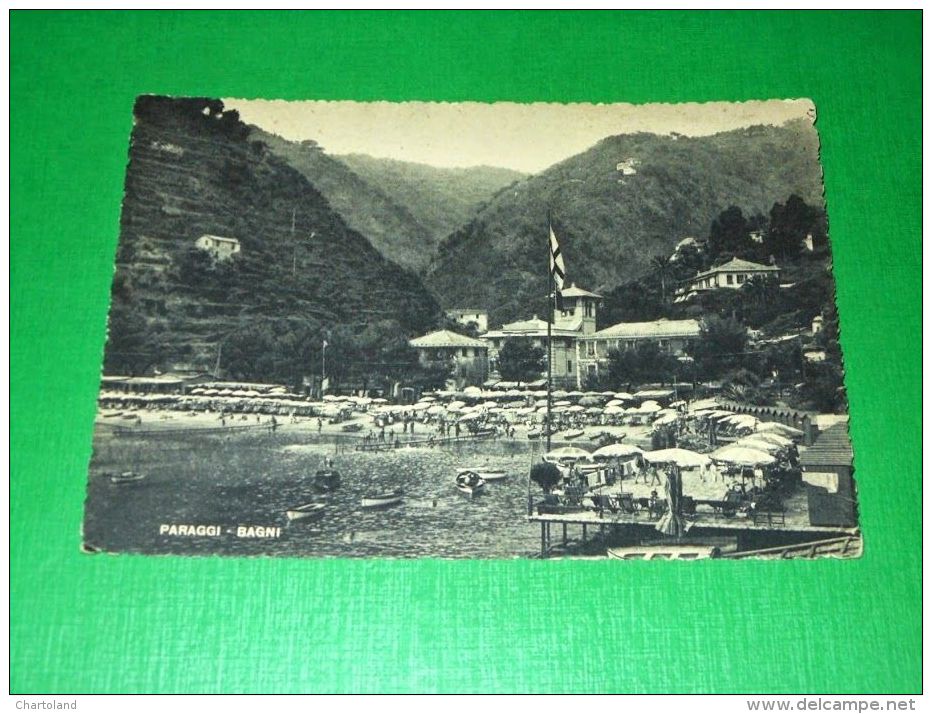 Cartolina Paraggi - Bagni 1950 Ca - Genova