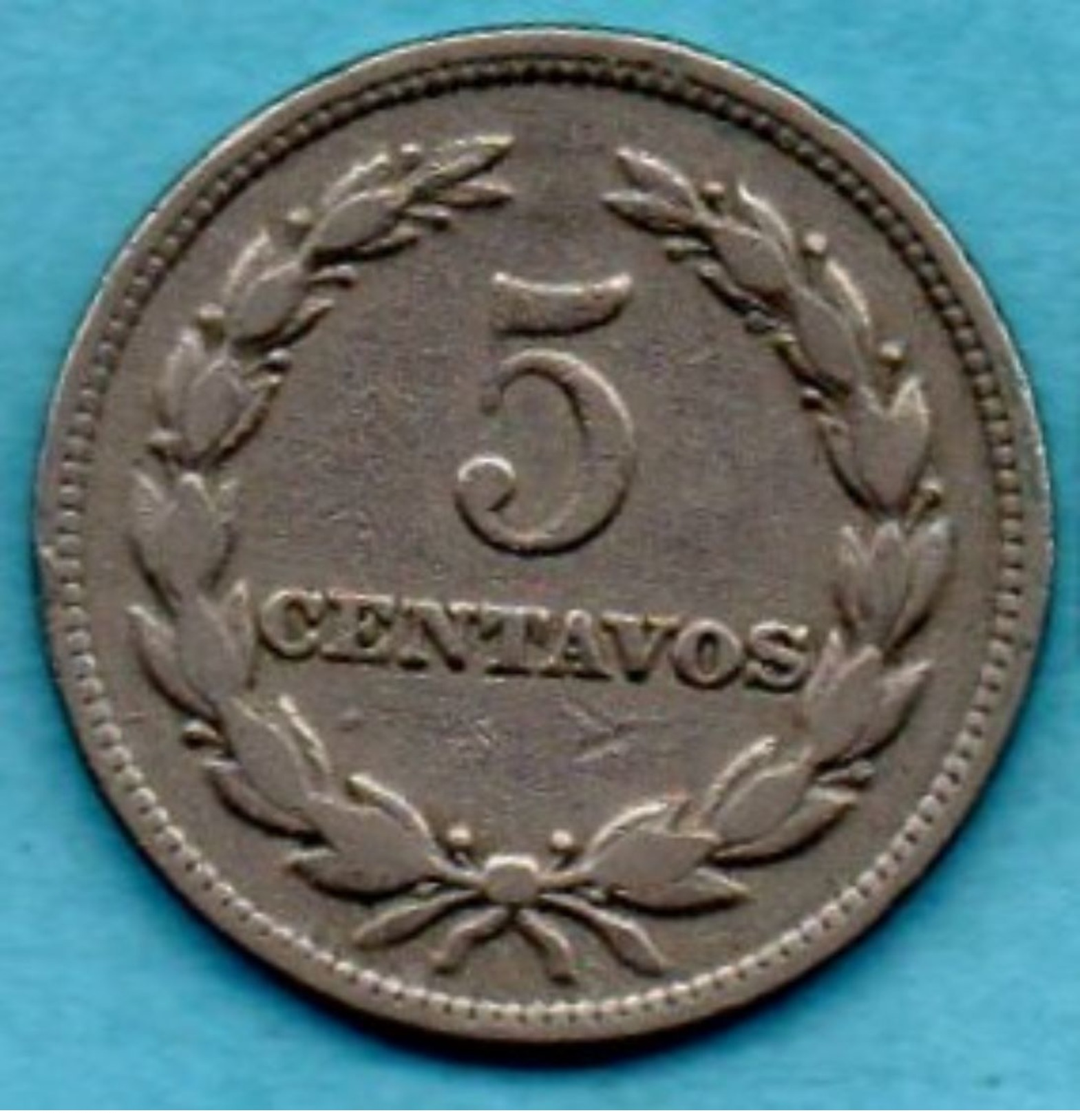 C4/  EL SALVADOR  5 Centavos 1972 Km#134 - Salvador