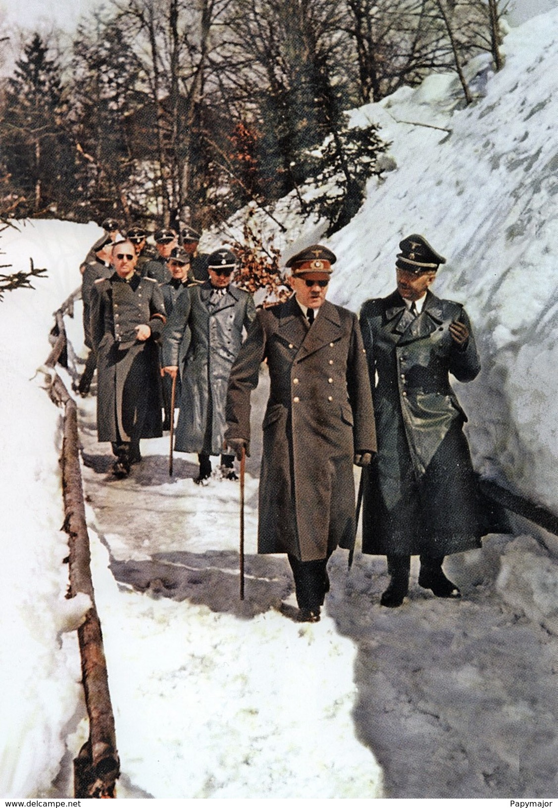 Militaria WW2  - Hitler Et Himmler En Promenade Au Berghof 2 - 1939-45