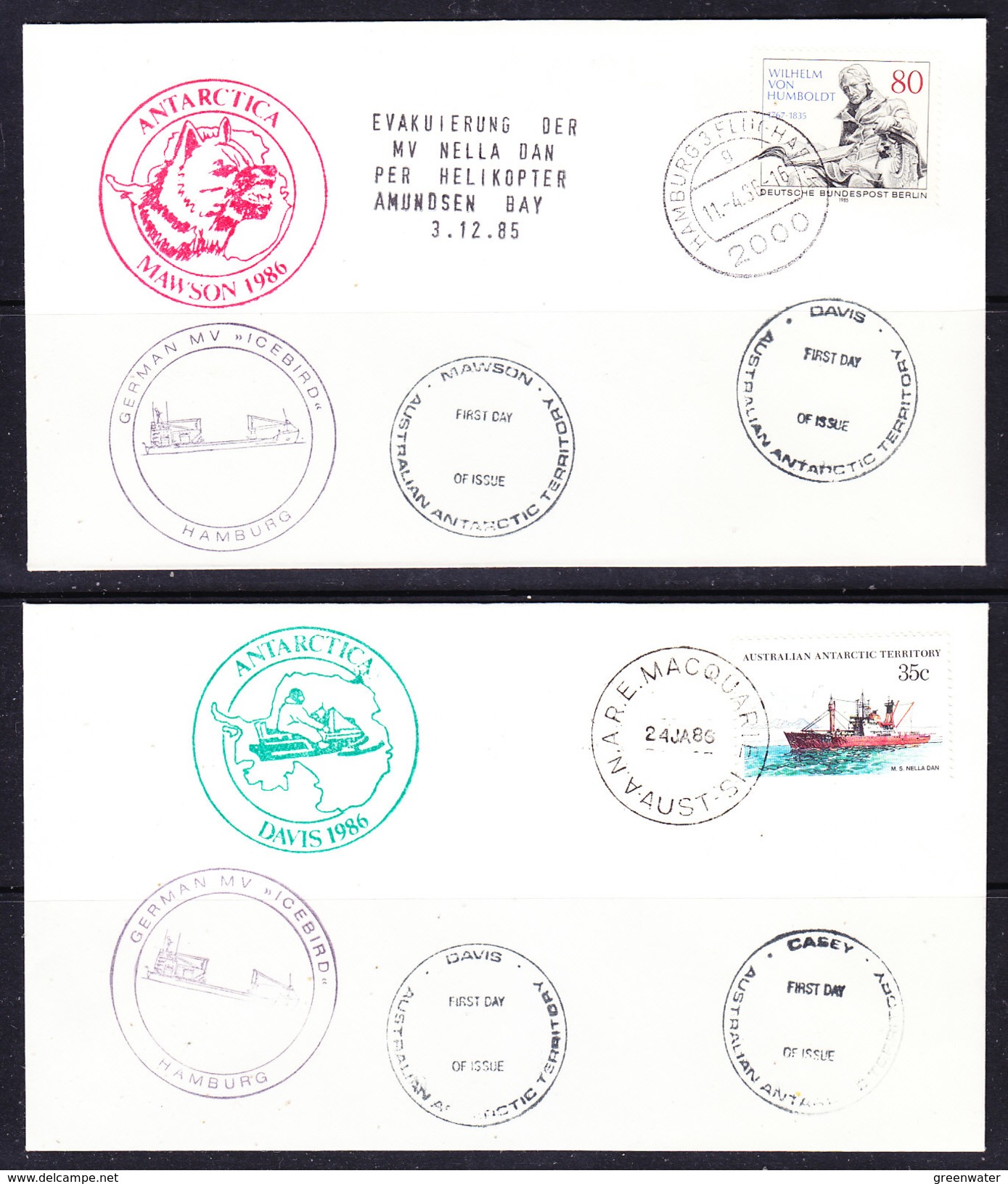 Antarctica 1986 MV Icebird 4 Covers (F6521) - Barcos Polares Y Rompehielos