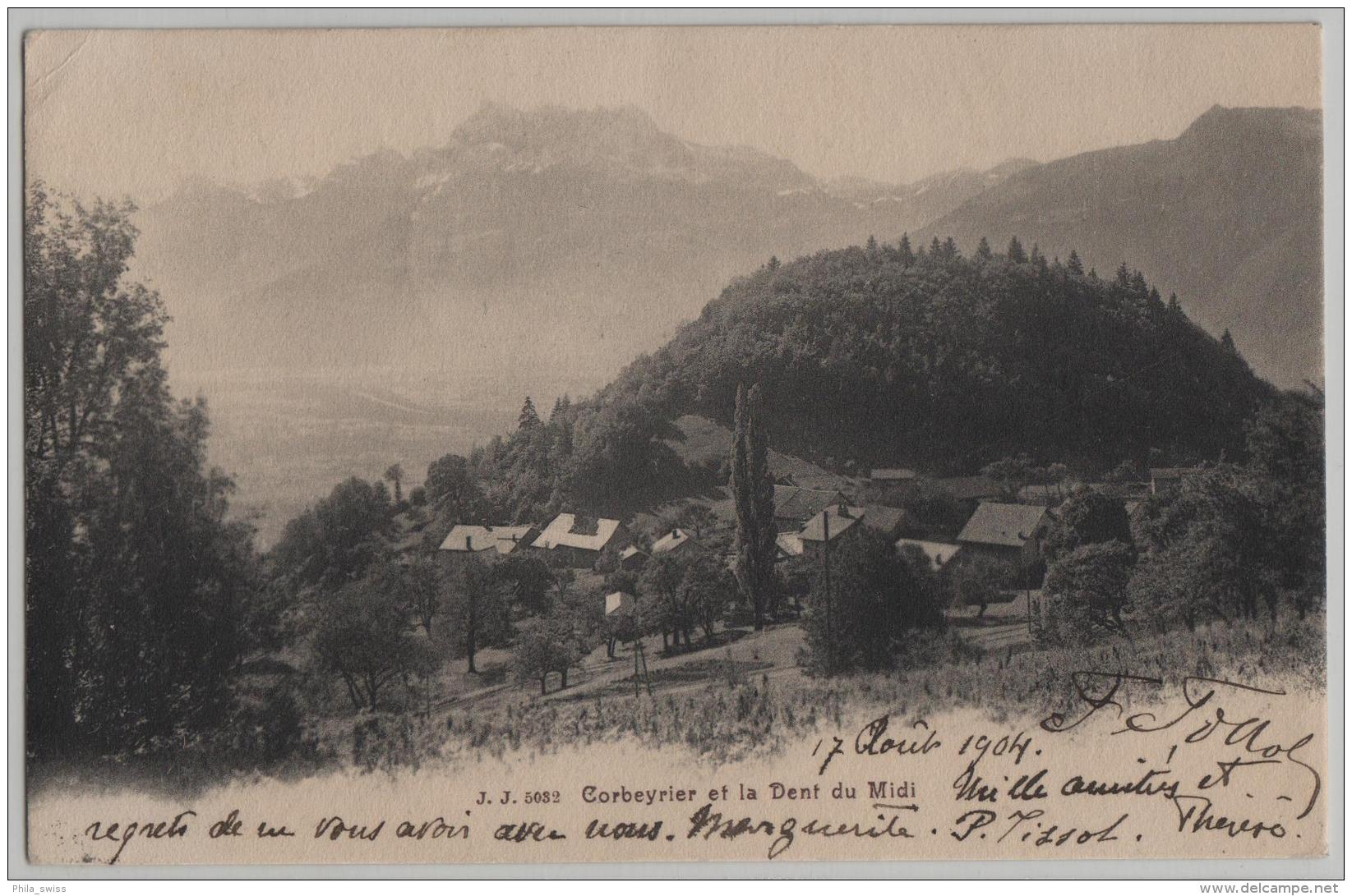 Corbeyrier Et La Dent Du Midi - Photo: Jullien Freres No. 5032 - Corbeyrier