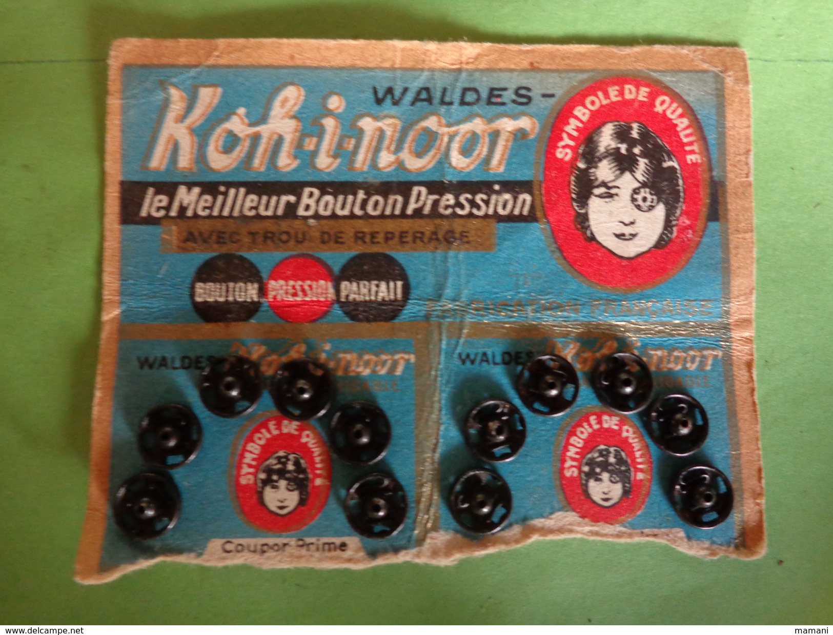12 Boutons Pression KOH-I-NOOR Avec Trou De Reperage WALDES -coupon Prime-mercerie - Other & Unclassified
