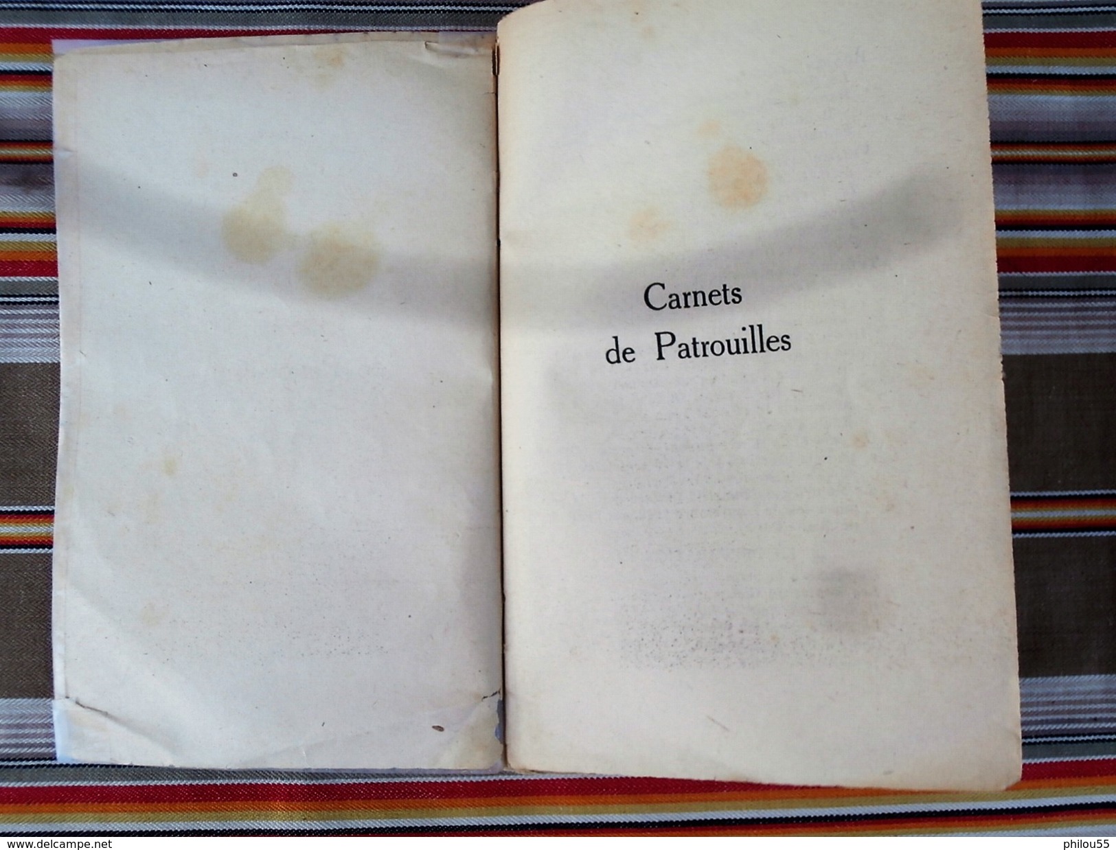 Livre "CARNET DE PATROUILLE " par Roland TESSIER   Editions Baudiniere