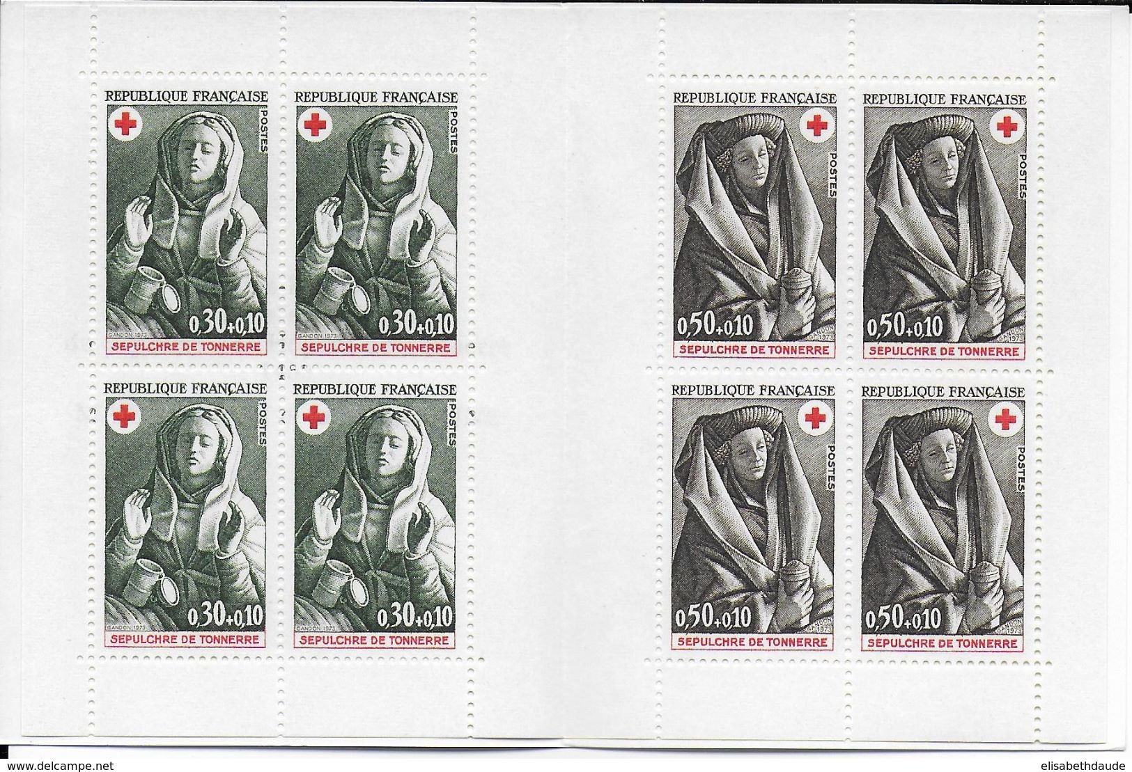 1973 - PORT GRATUIT à PARTIR 5 EUR D'ACHAT / FREE POSTAGE IF YOU BUY MORE 5 EUR ! - CARNET CROIX-ROUGE - RED CROSS - Croix Rouge