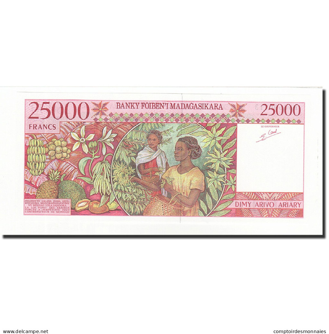 Billet, Madagascar, 25,000 Francs = 5000 Ariary, 1998, KM:82, NEUF - Madagaskar