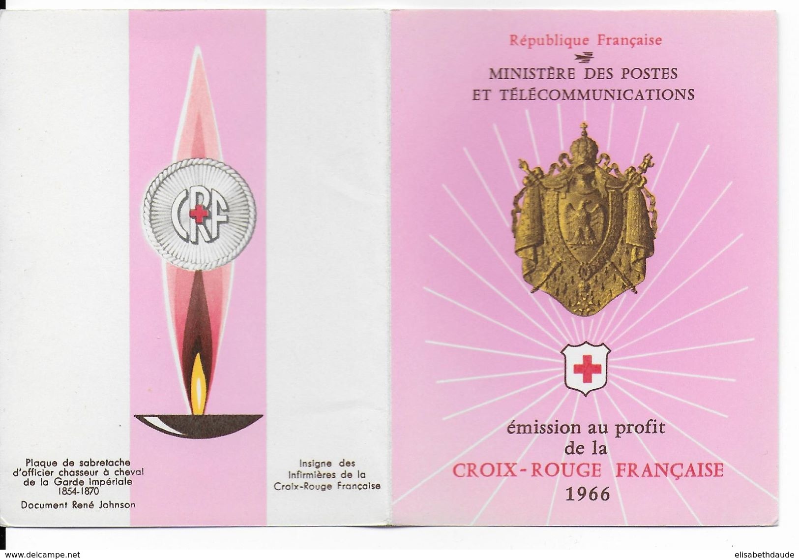 1966 - PORT GRATUIT à PARTIR 5 EUR D'ACHAT / FREE POSTAGE IF YOU BUY MORE 5 EUR ! - CARNET CROIX-ROUGE - RED CROSS - Croix Rouge