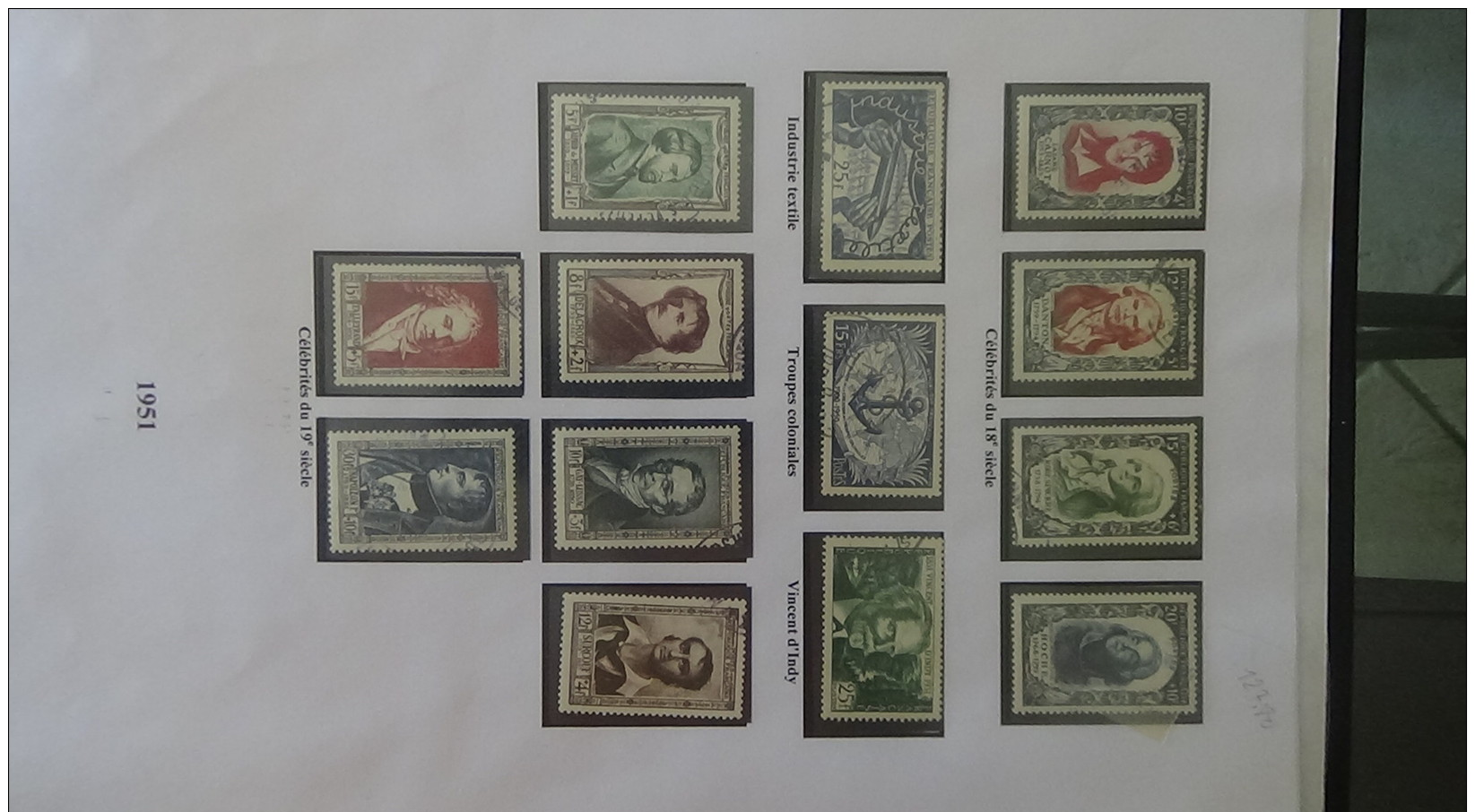 C Collection France oblitéré dont trés belles série GH de 1951 à 1971 (manque peu de timbre) cote +++ A saisir !!!