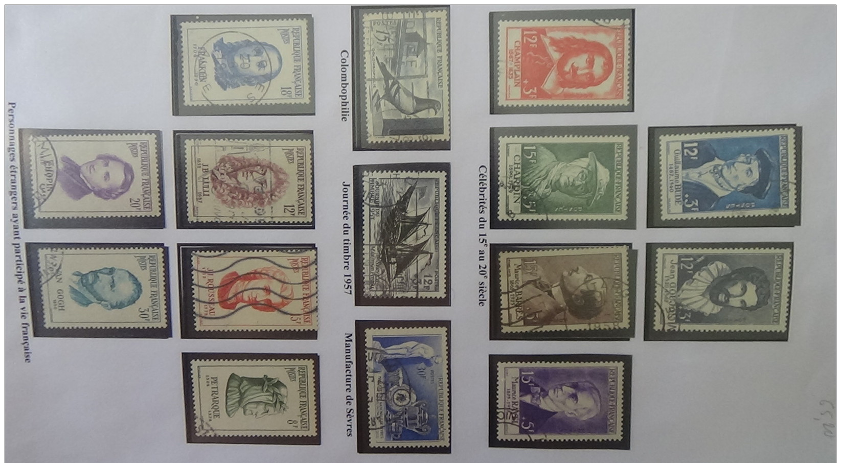 C Collection France oblitéré dont trés belles série GH de 1951 à 1971 (manque peu de timbre) cote +++ A saisir !!!