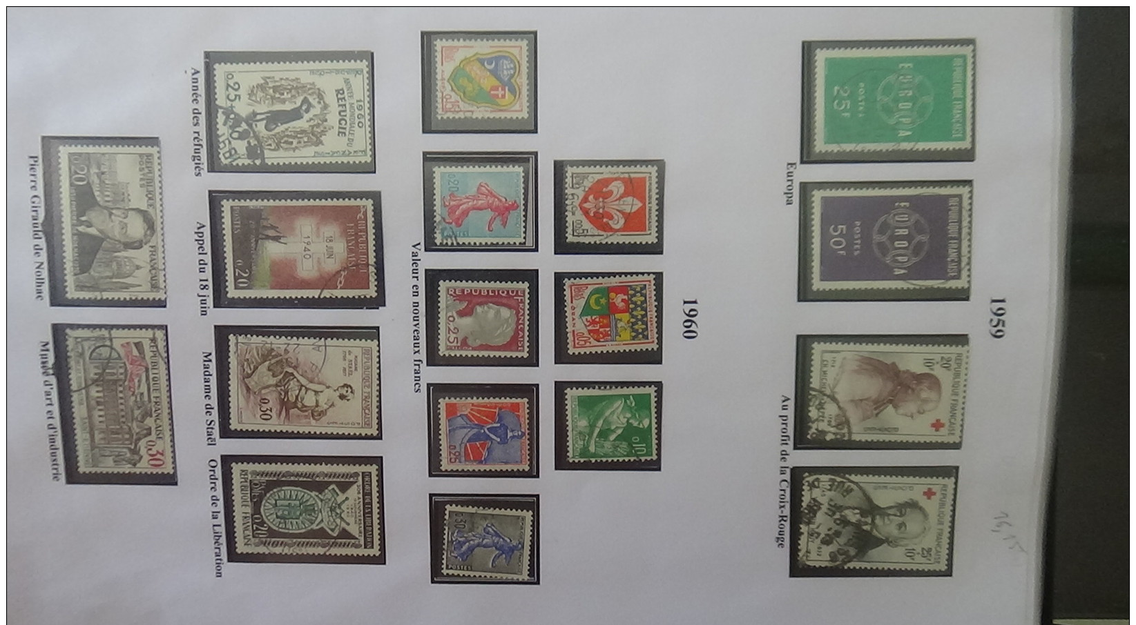 C Collection France oblitéré dont trés belles série GH de 1951 à 1971 (manque peu de timbre) cote +++ A saisir !!!