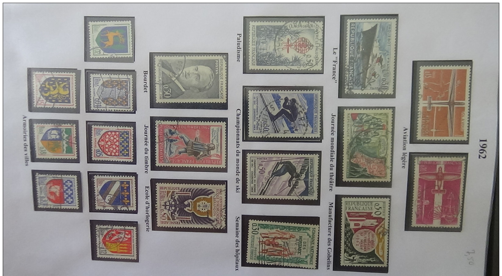 C Collection France oblitéré dont trés belles série GH de 1951 à 1971 (manque peu de timbre) cote +++ A saisir !!!