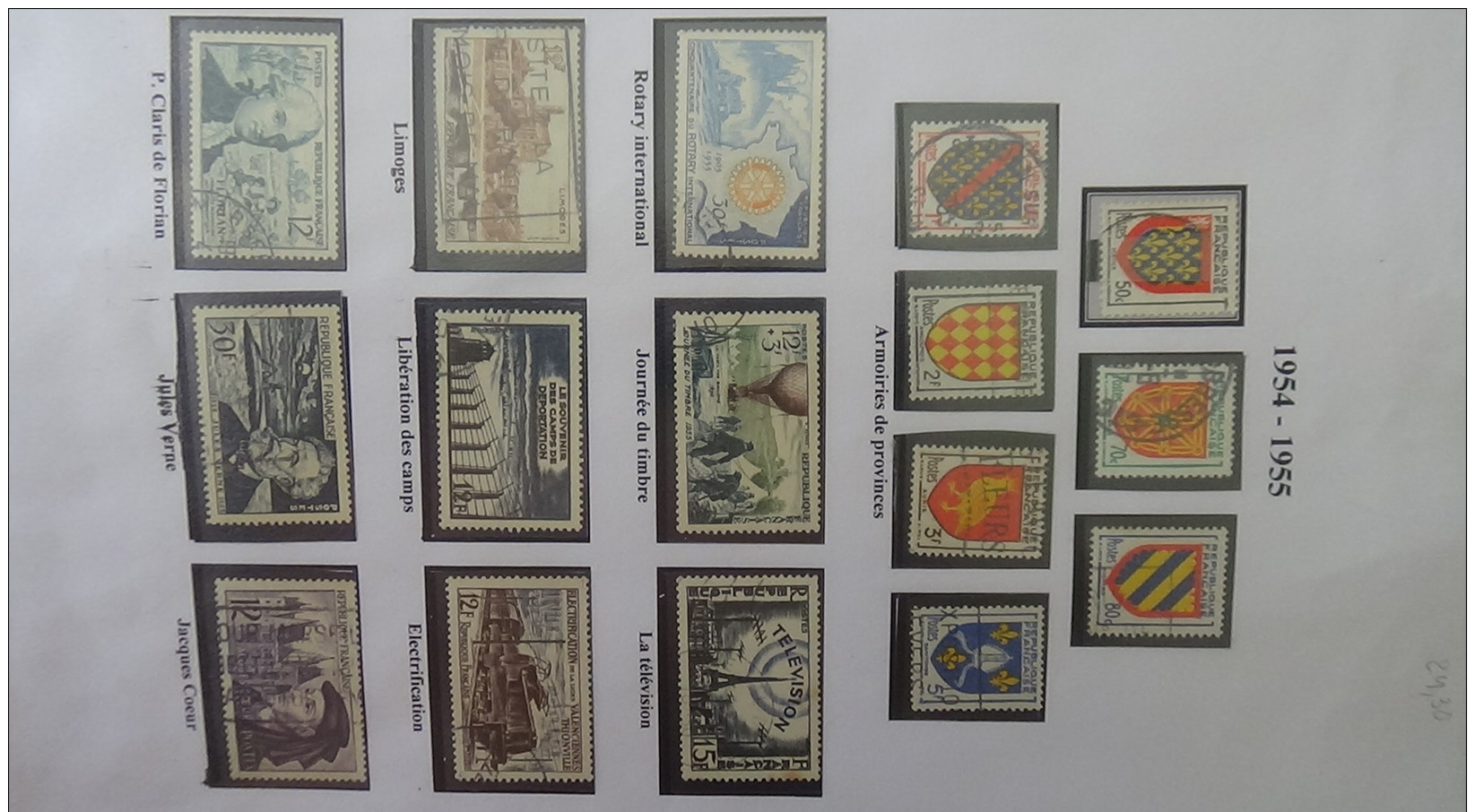 C Collection France oblitéré dont trés belles série GH de 1951 à 1971 (manque peu de timbre) cote +++ A saisir !!!